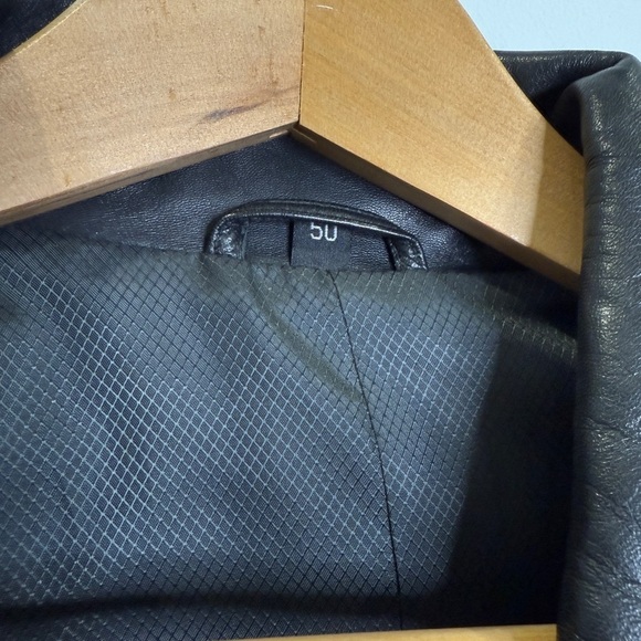 Men’s Faux Leather Button Up Black Jacket - Picture 4 of 7